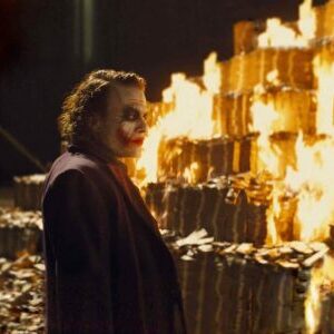 black printed coffee mug